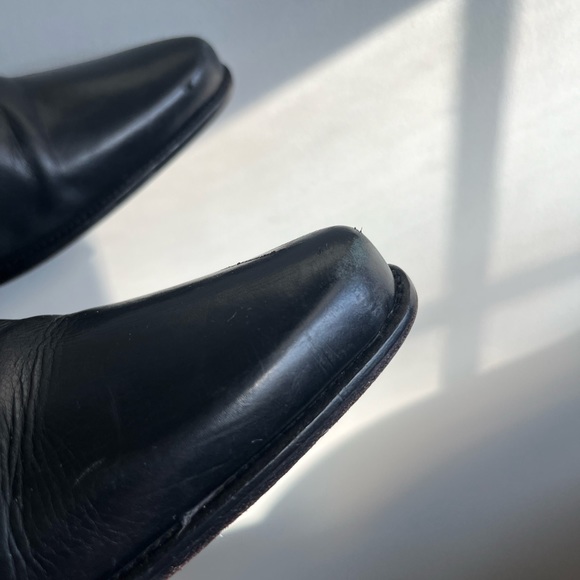 Donald Pliner Leather Biker Harness Style Boots Size 8.5 - Picture 9 of 11